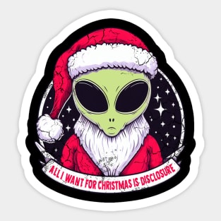 All I Want For Christmas Is Disclosure UAP HNI Sticker